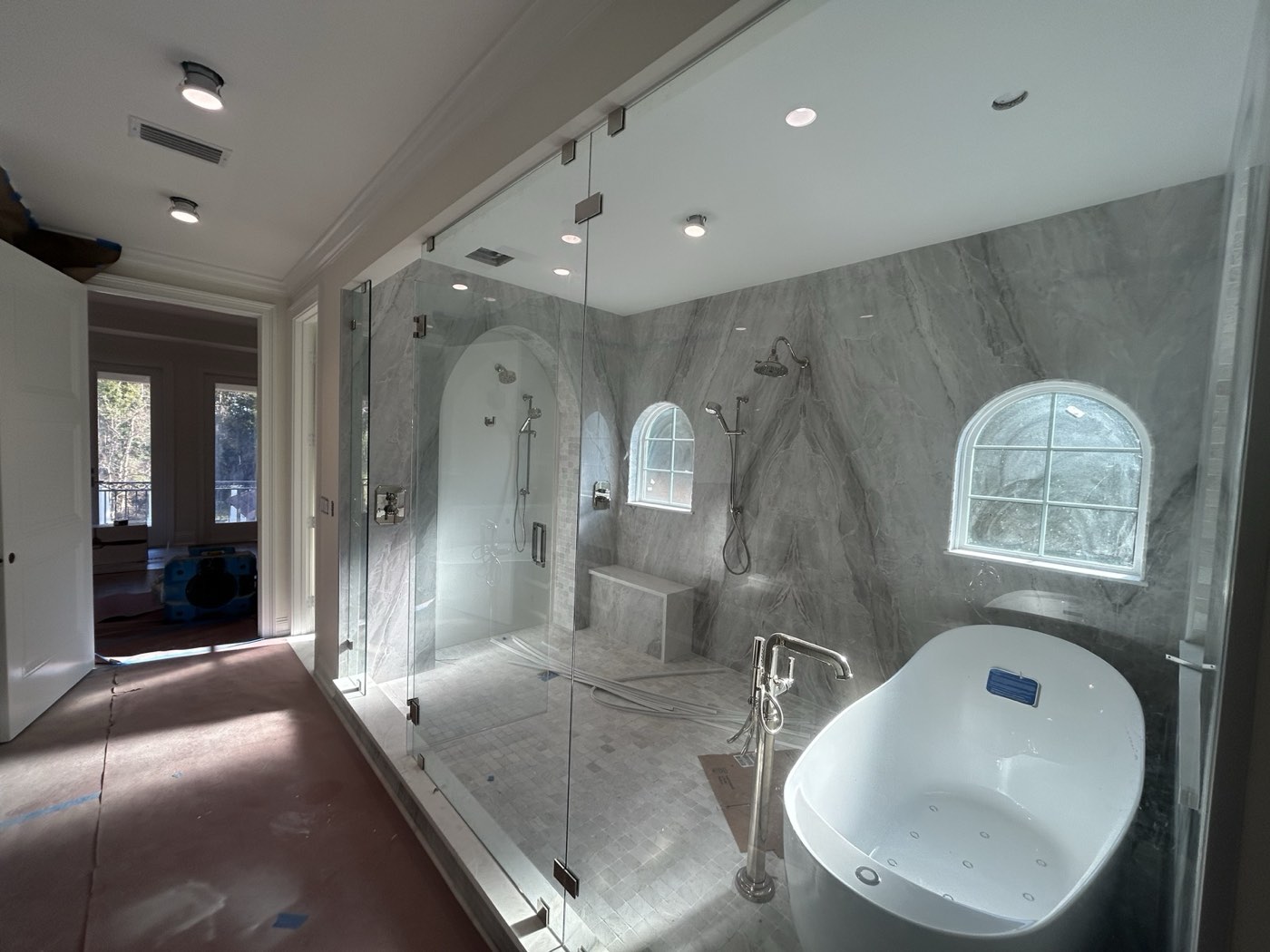 Marble master bathroom