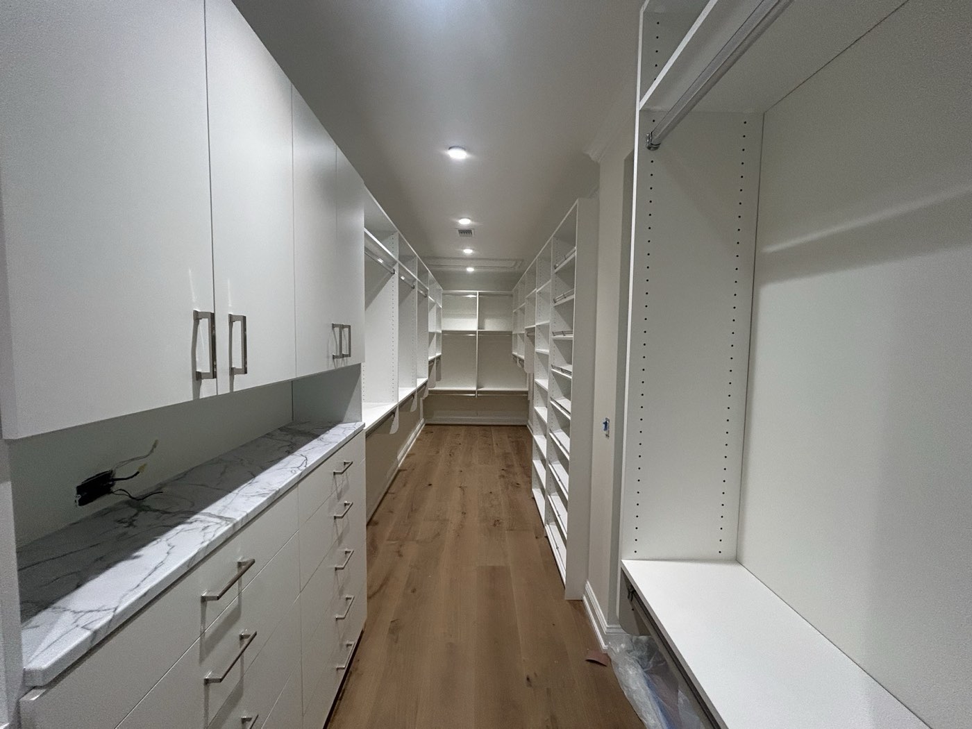 Custom closet millwork, finished